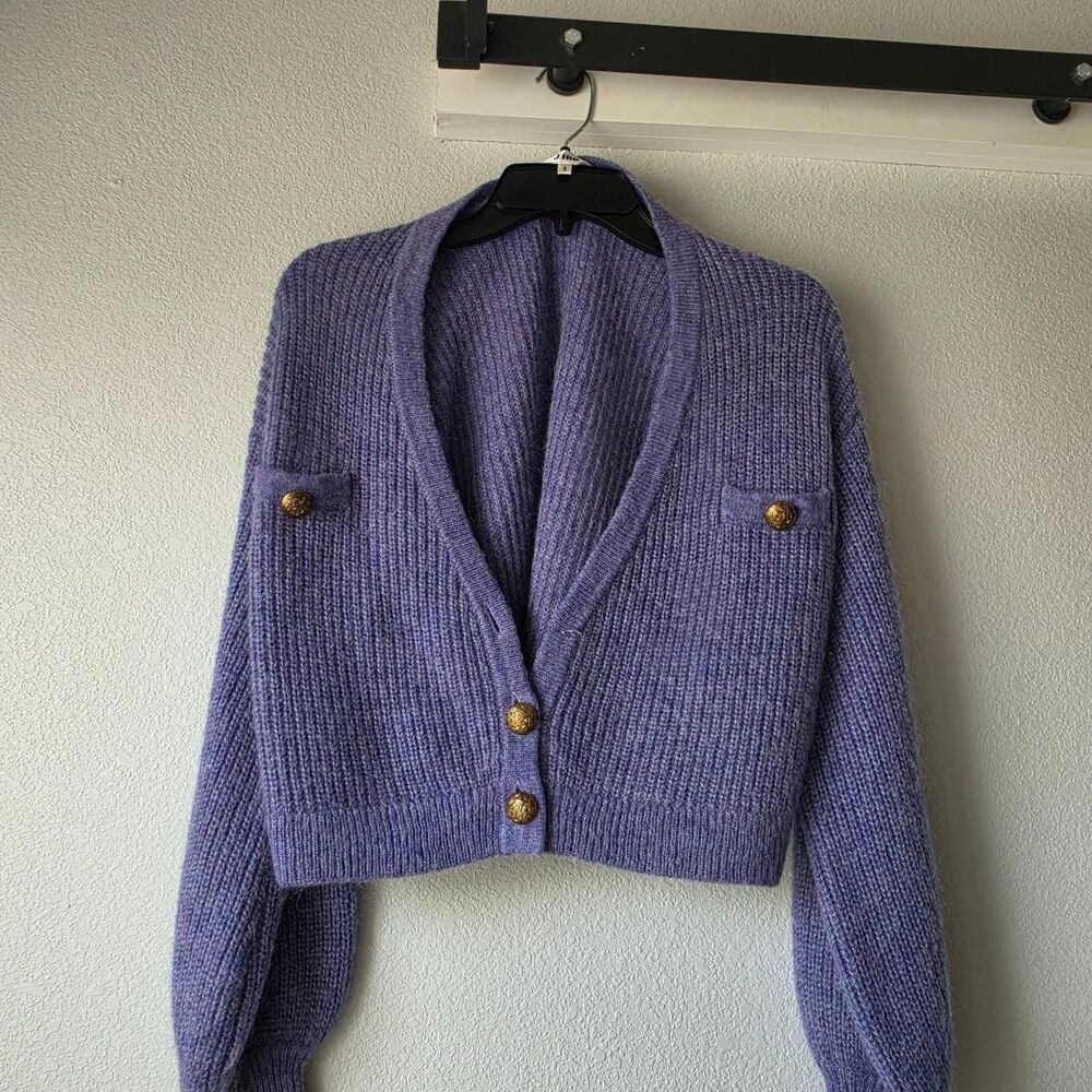 Jing Women's Purple and Blue Cardigan